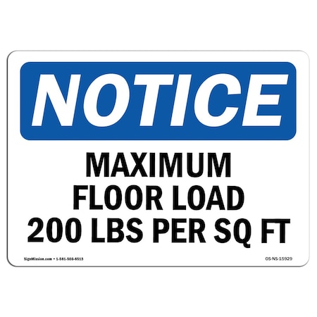 OSHA Notice, 10 Height, Aluminum